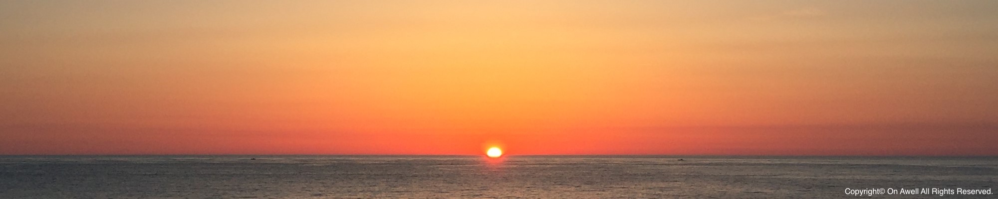 温海温泉の夕日